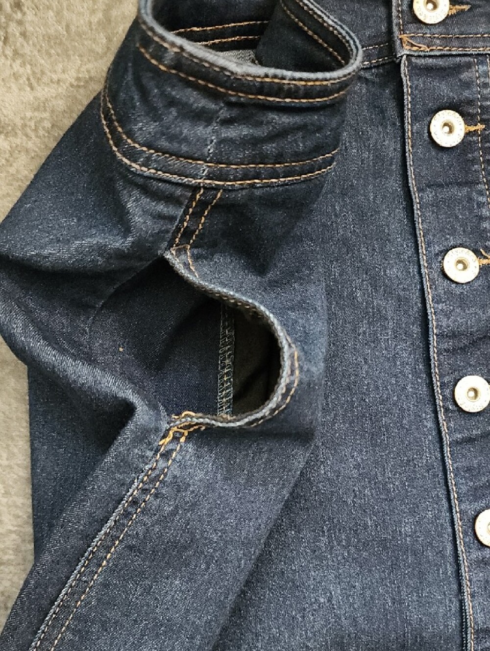 Style & Co. Button-Front Denim A-Line Skirt in Blue - Picture 10 of 10